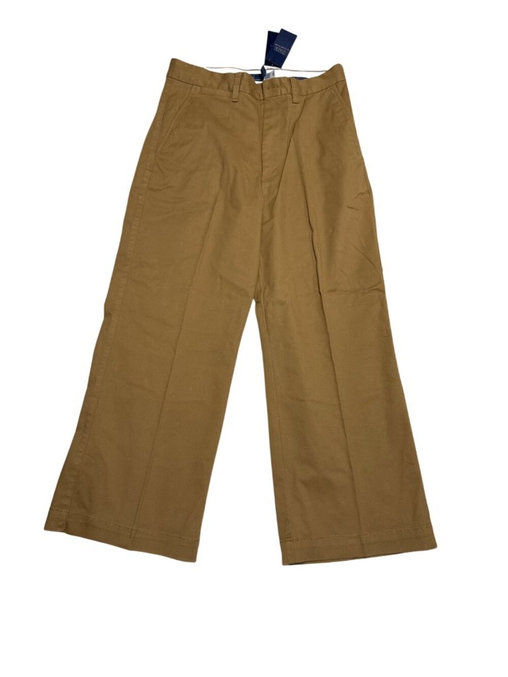 NWT Polo Ralph Lauren Petite or Cropped Wide-Leg Pants Khaki Size 14 MSRP $198